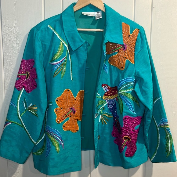 Draper’s & Damon’s Escada Isaac Mizrahi Kate Spade Chloé Floral. Jacket - Picture 1 of 8